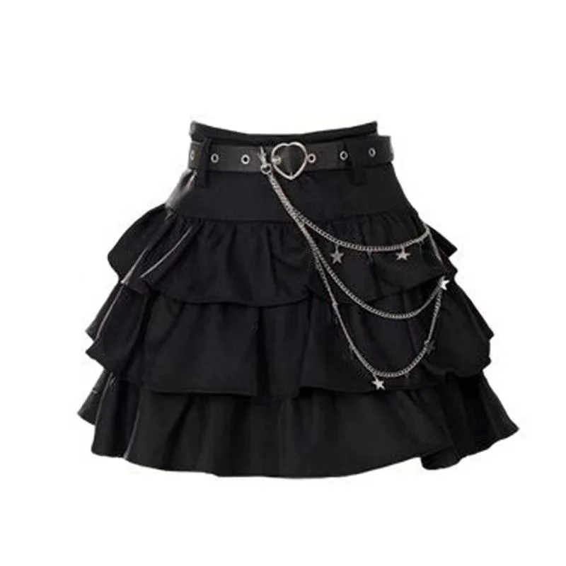 High Waist Cake Lace Vintage Skirt - Image 10