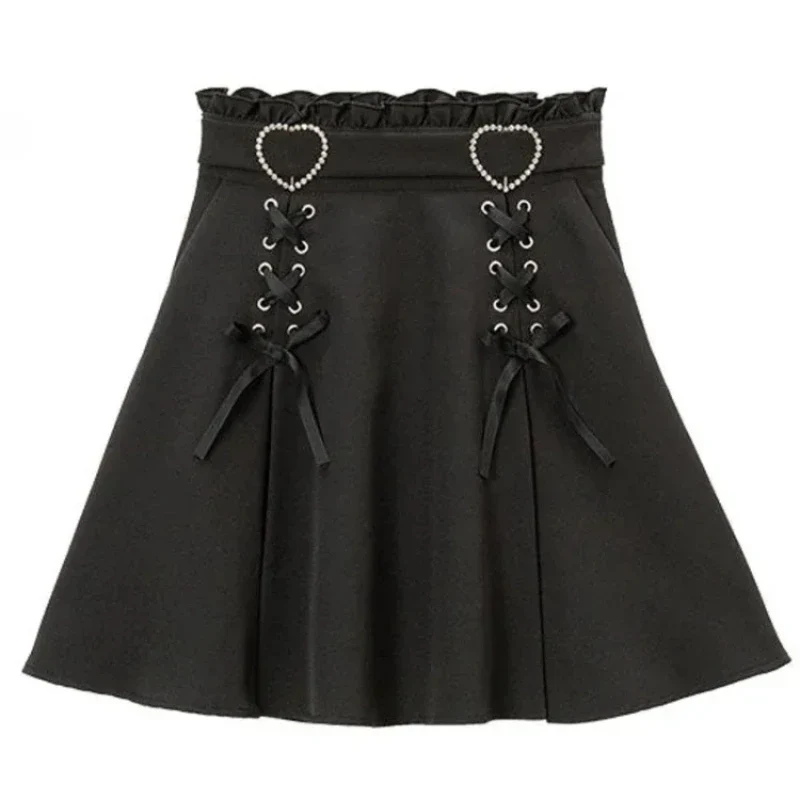 High Waist Cake Lace Vintage Skirt - Image 9