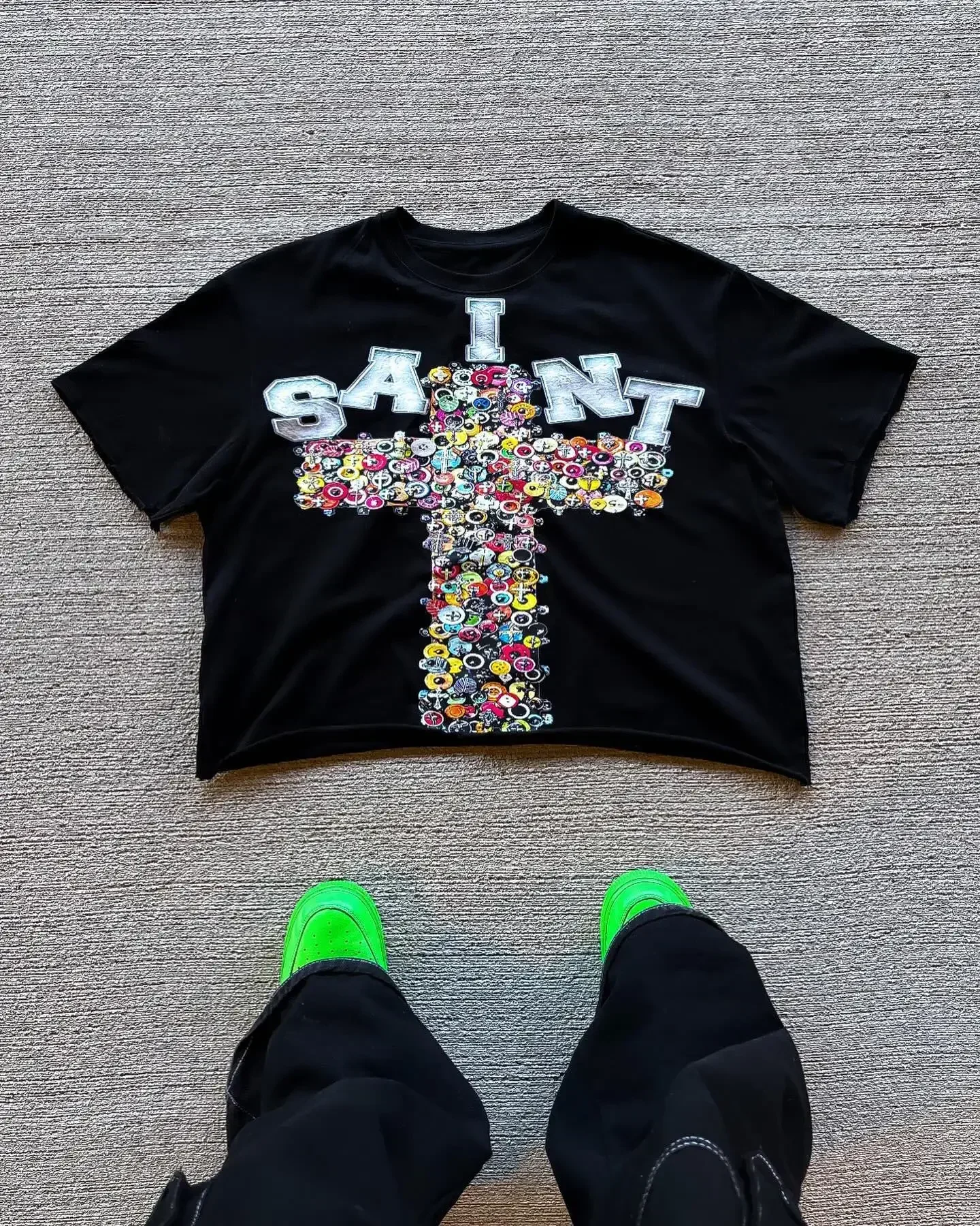 Summer Gothic Cross Graphic Print Cotton T-shirt - Image 8