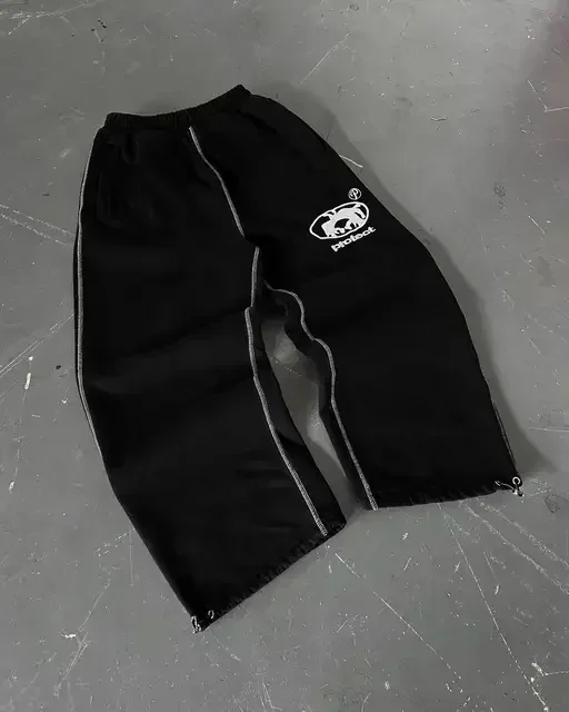 Y2K Gothic Cartoon Print Pants - Image 7